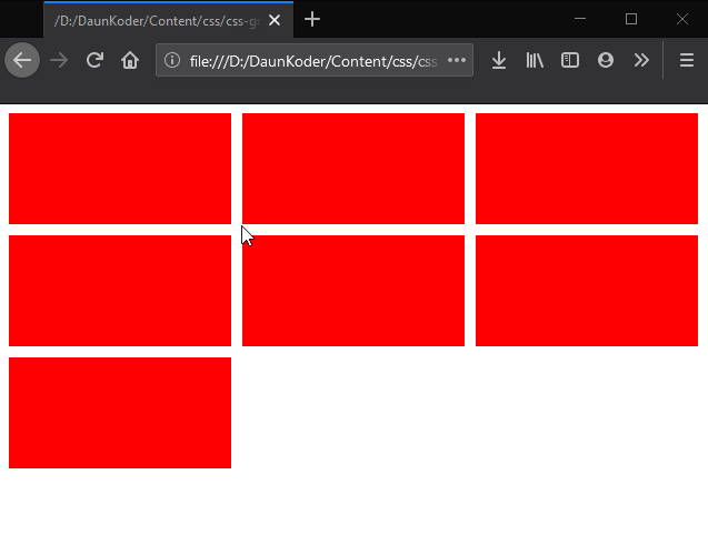 Hasil Menambahkan CSS Grid